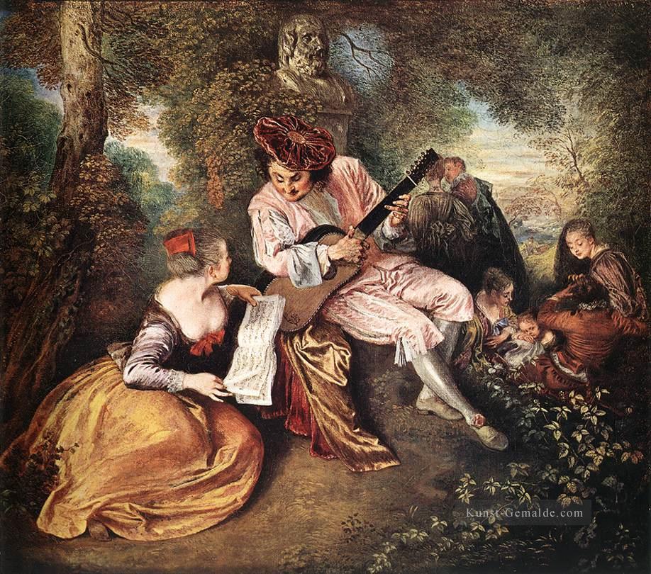 La gamme damour Die Love Lied Jean Antoine Watteau Klassik Rokoko Ölgemälde